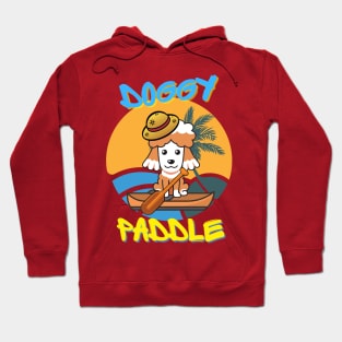 Cute French poodle doing the doggy paddle on a boat Hoodie